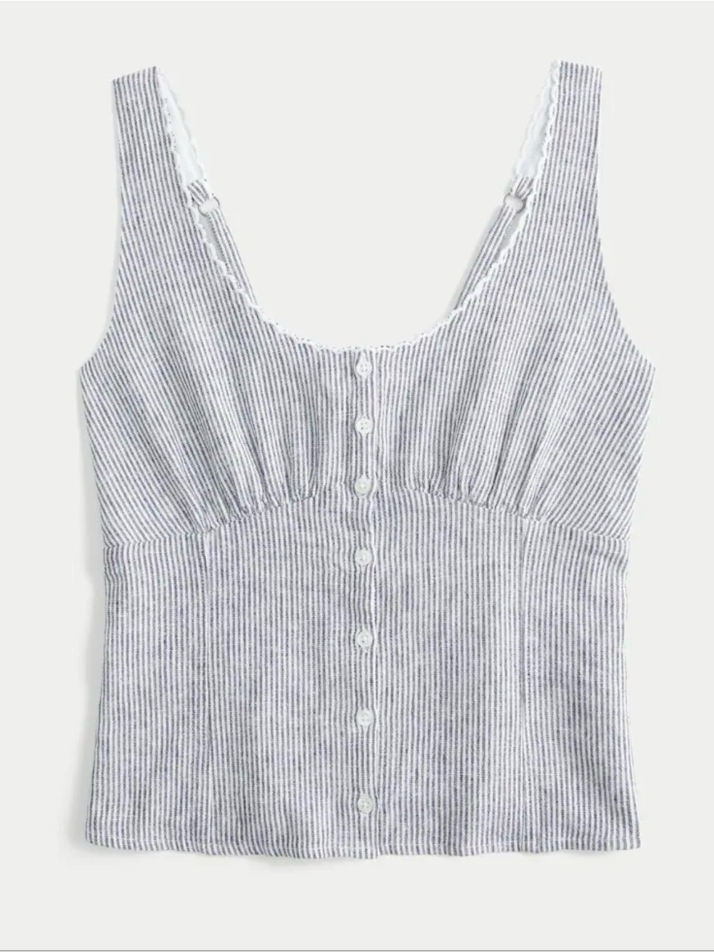 Hollister White Smocked Top